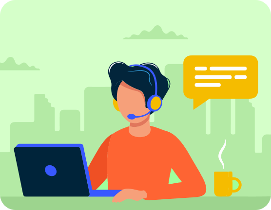 Customer support worker